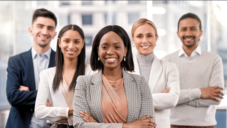 Group of diverse professionals