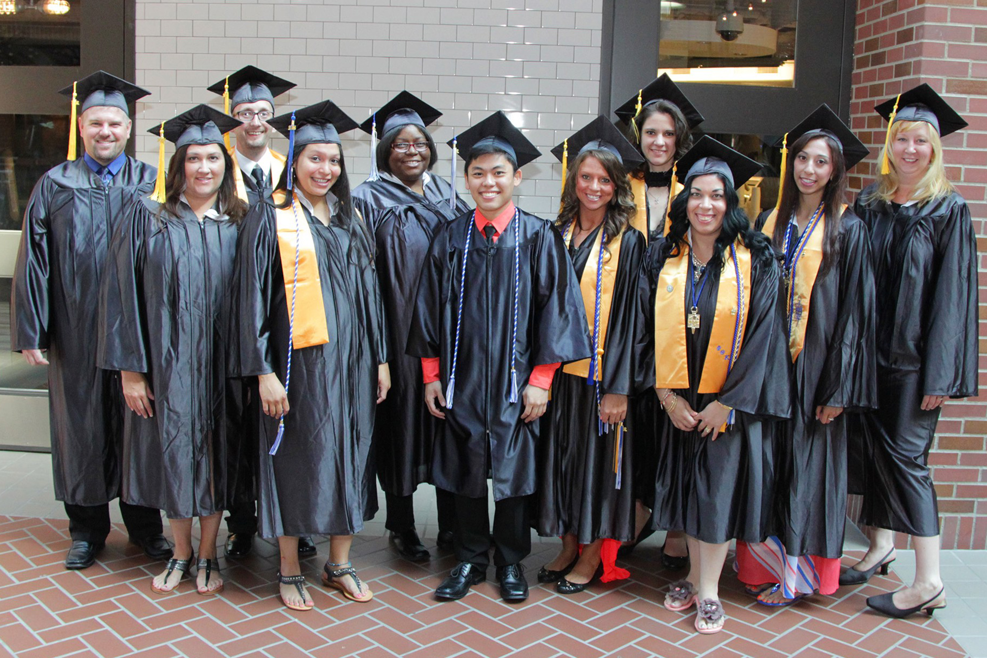 Group of diverse graduates 